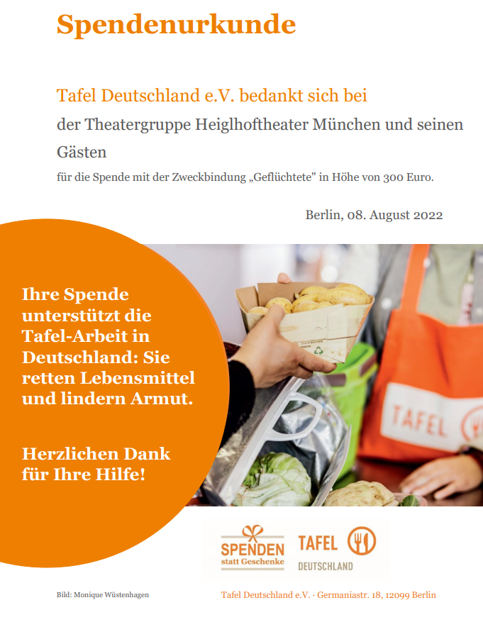 Spendenurkunde